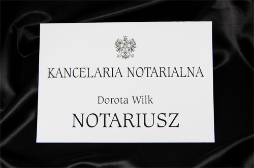 Szyld Kancelaria Notarialna Notariusz - Obrazek 4