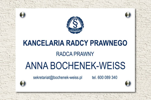 Szyld Kancelaria Radcy Prawnego - Obrazek 3